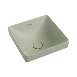 FIENZA ALUCA SQUARE SEMI-INSET BASIN MATTE OLIVE 345MM
