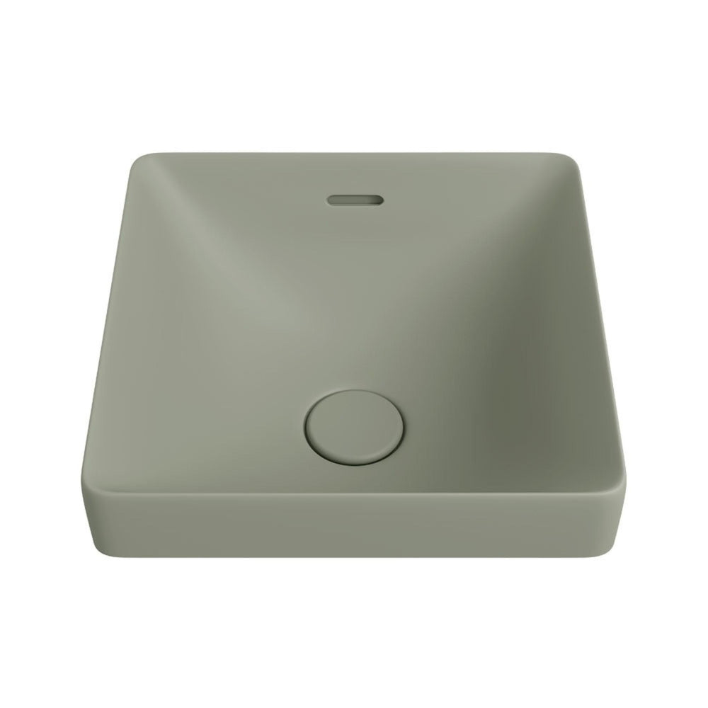 FIENZA ALUCA SQUARE SEMI-INSET BASIN MATTE OLIVE 345MM