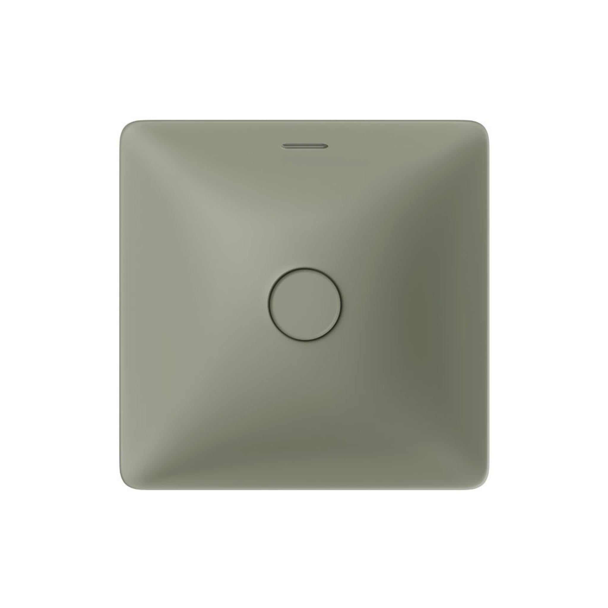 FIENZA ALUCA SQUARE SEMI-INSET BASIN MATTE OLIVE 345MM