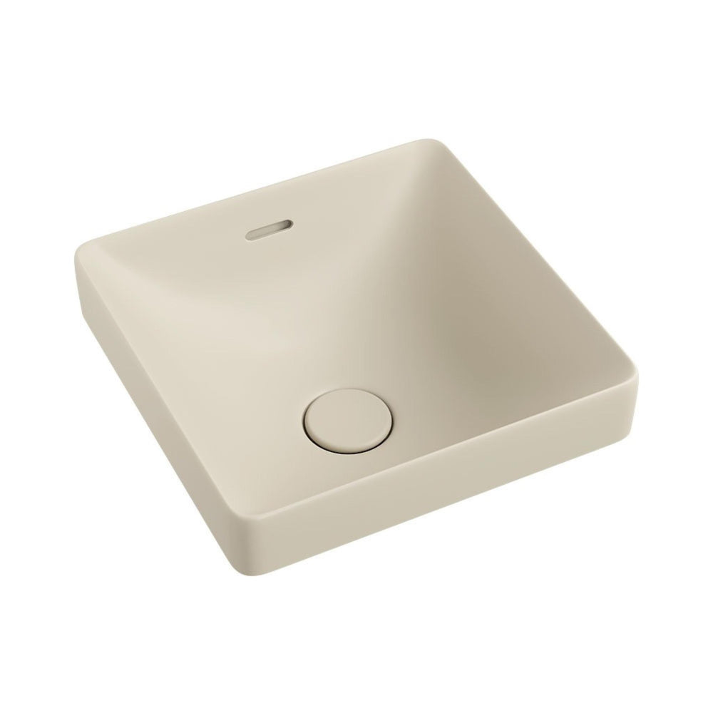 FIENZA ALUCA SQUARE SEMI-INSET BASIN MATTE KHAKI 345MM