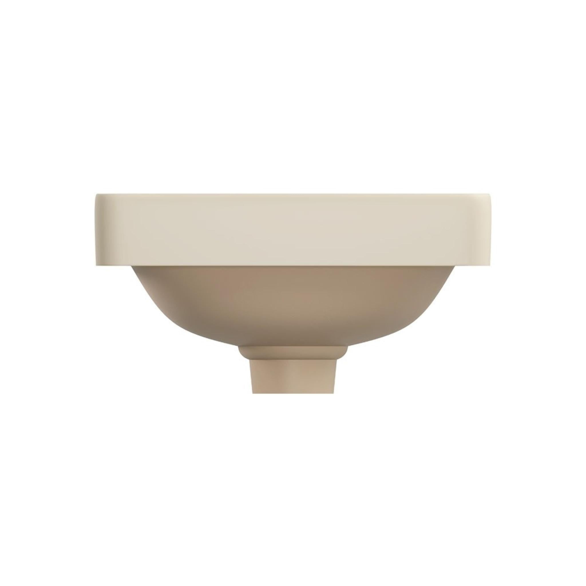 FIENZA ALUCA SQUARE SEMI-INSET BASIN MATTE KHAKI 345MM