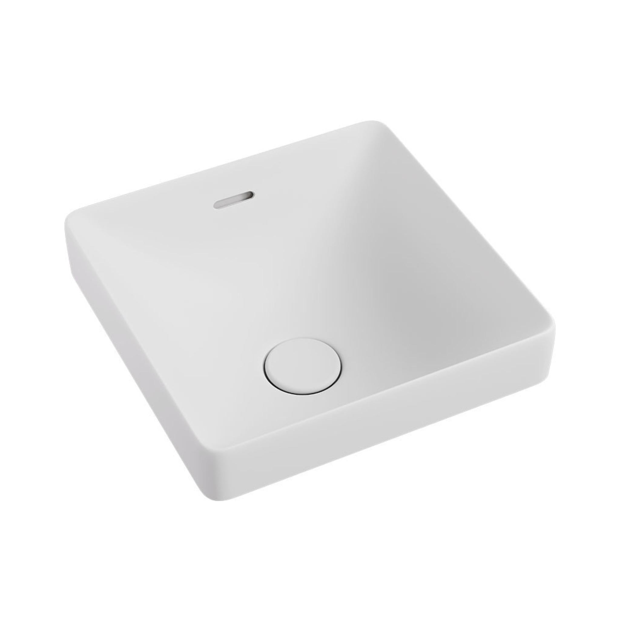 FIENZA ALUCA SQUARE SEMI-INSET BASIN MATTE WHITE 345MM