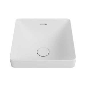 FIENZA ALUCA SQUARE SEMI-INSET BASIN MATTE WHITE 345MM