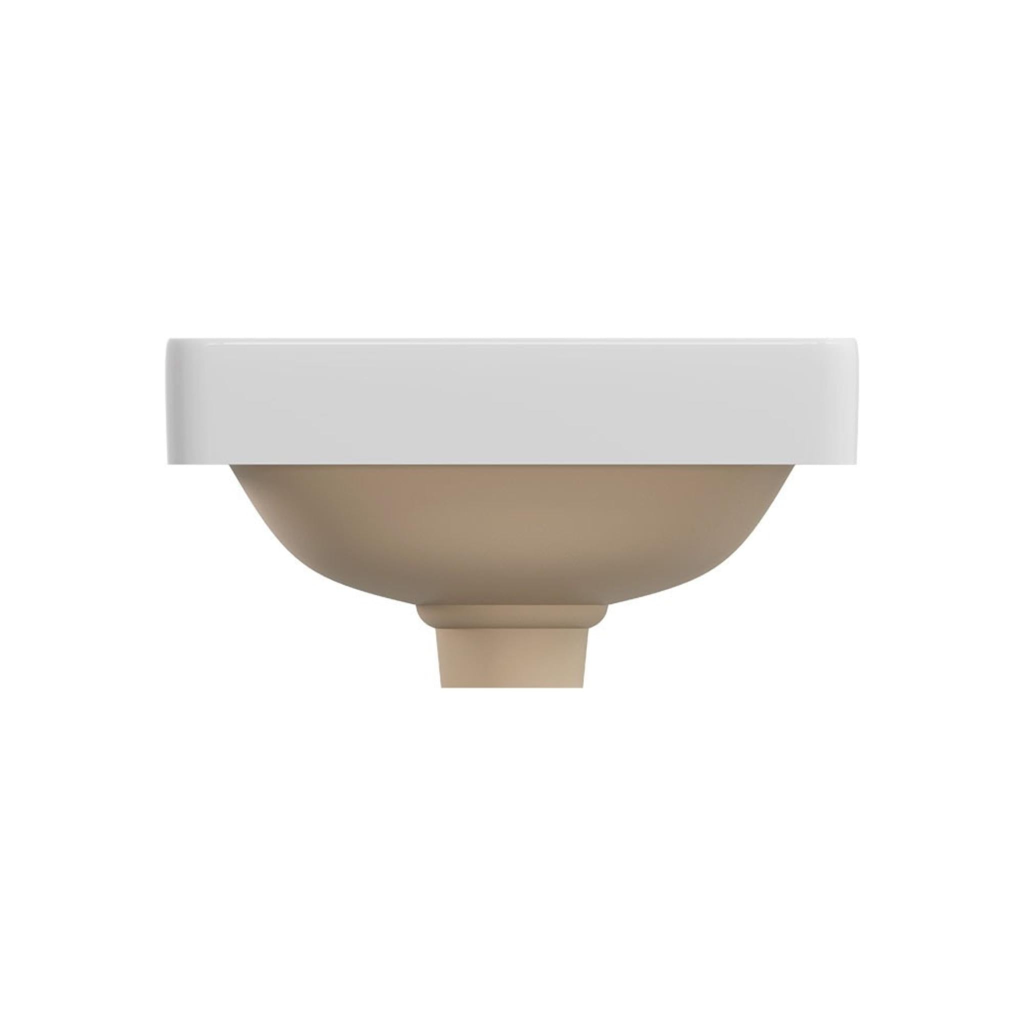 FIENZA ALUCA SQUARE SEMI-INSET BASIN GLOSS WHITE 345MM