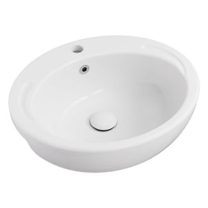 FIENZA MICKI SEMI-RECESSED BASIN GLOSS WHITE 515MM