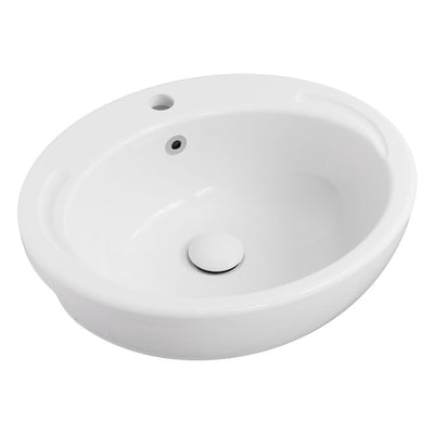FIENZA MICKI SEMI-RECESSED BASIN GLOSS WHITE 515MM