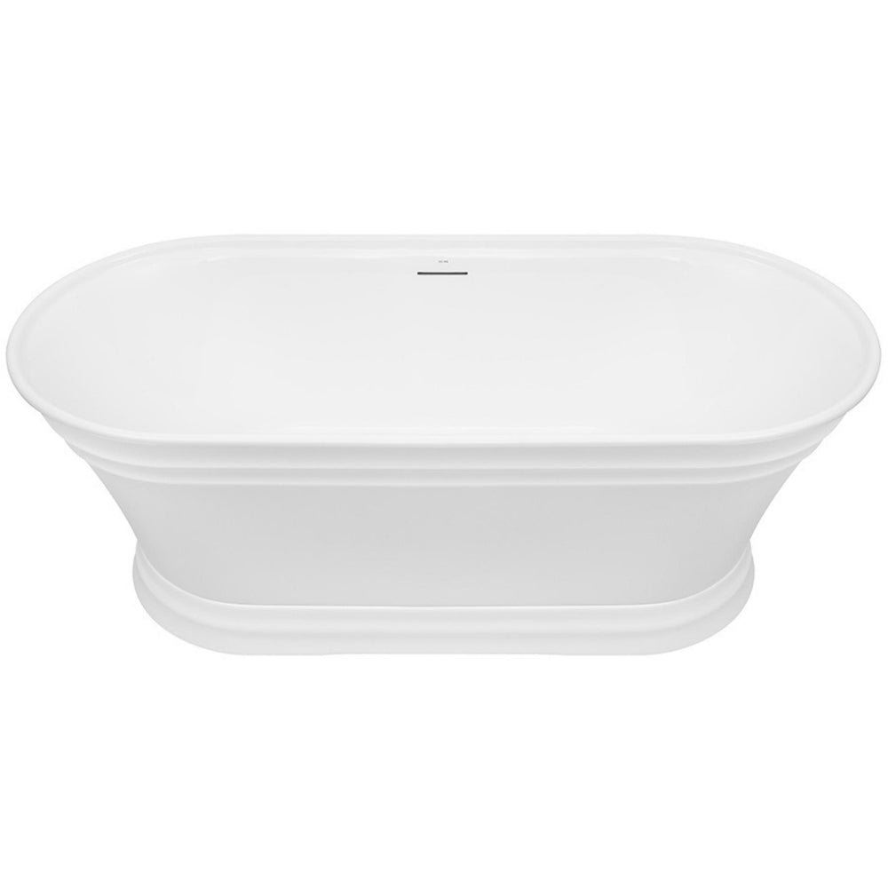 DECINA REGENT FREESTANDING BATH WITH INTEGRATED OVERFLOW GLOSS WHITE 1700MM