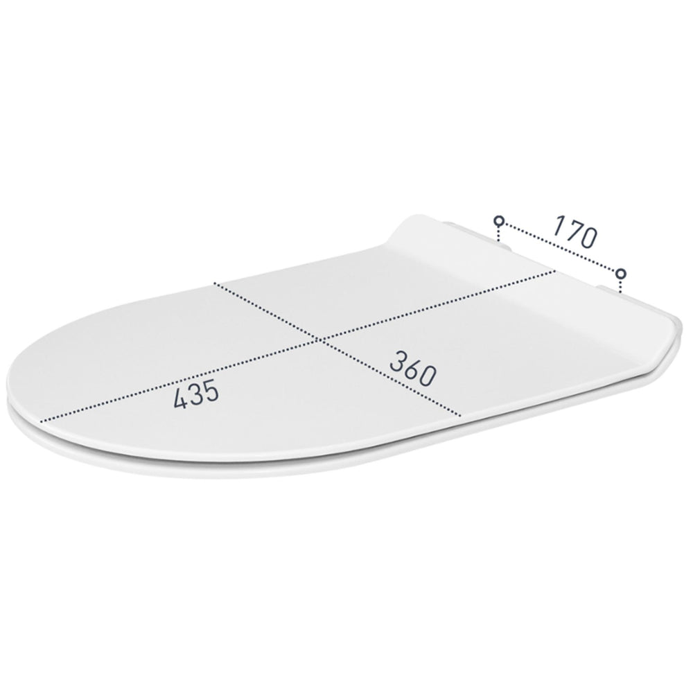 DECINA RENEE EZI HEIGHT RIMLESS UNIVERSAL BACK-TO-WALL TOILET SUITE GLOSS WHITE