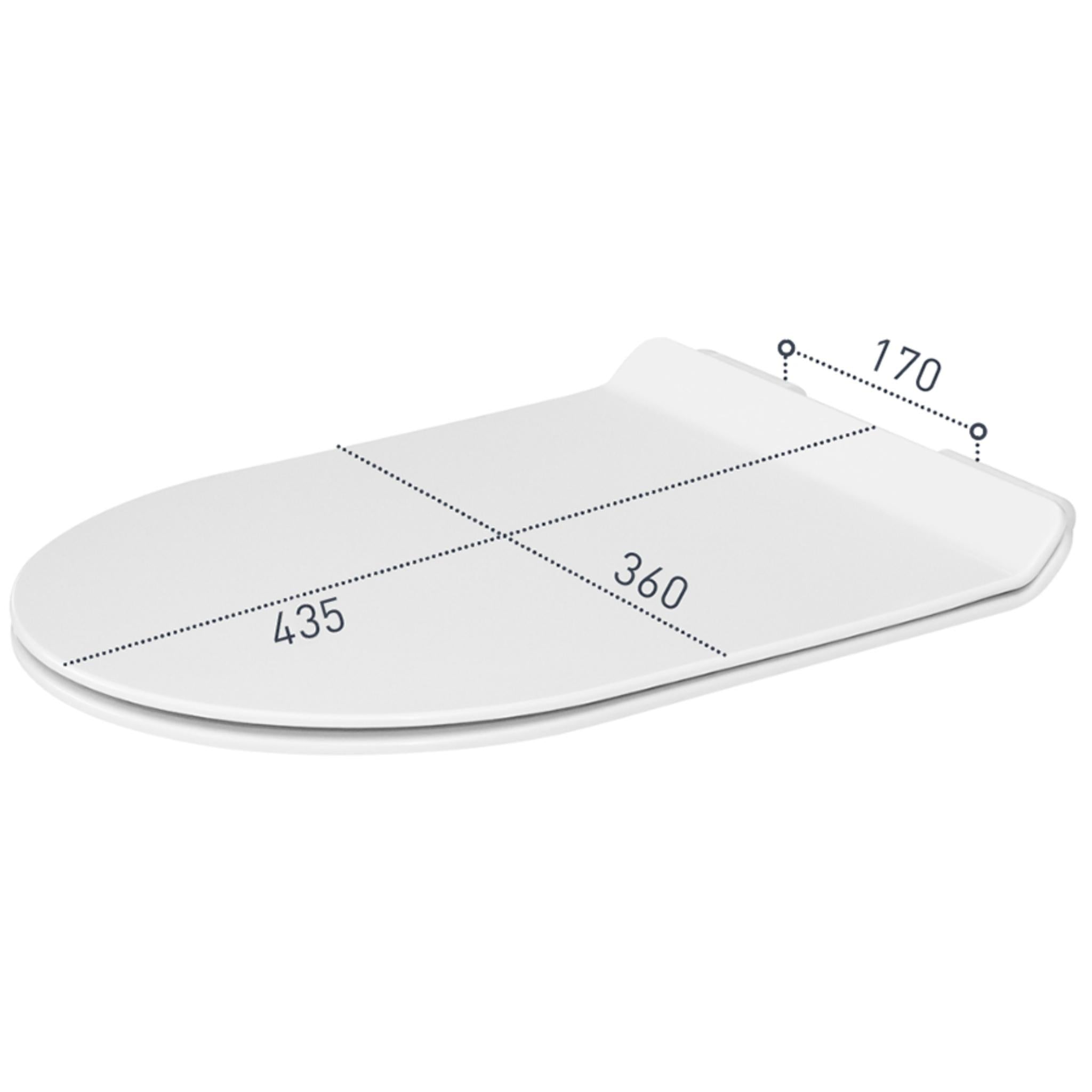 DECINA RENEE EZI HEIGHT RIMLESS UNIVERSAL BACK-TO-WALL TOILET SUITE GLOSS WHITE