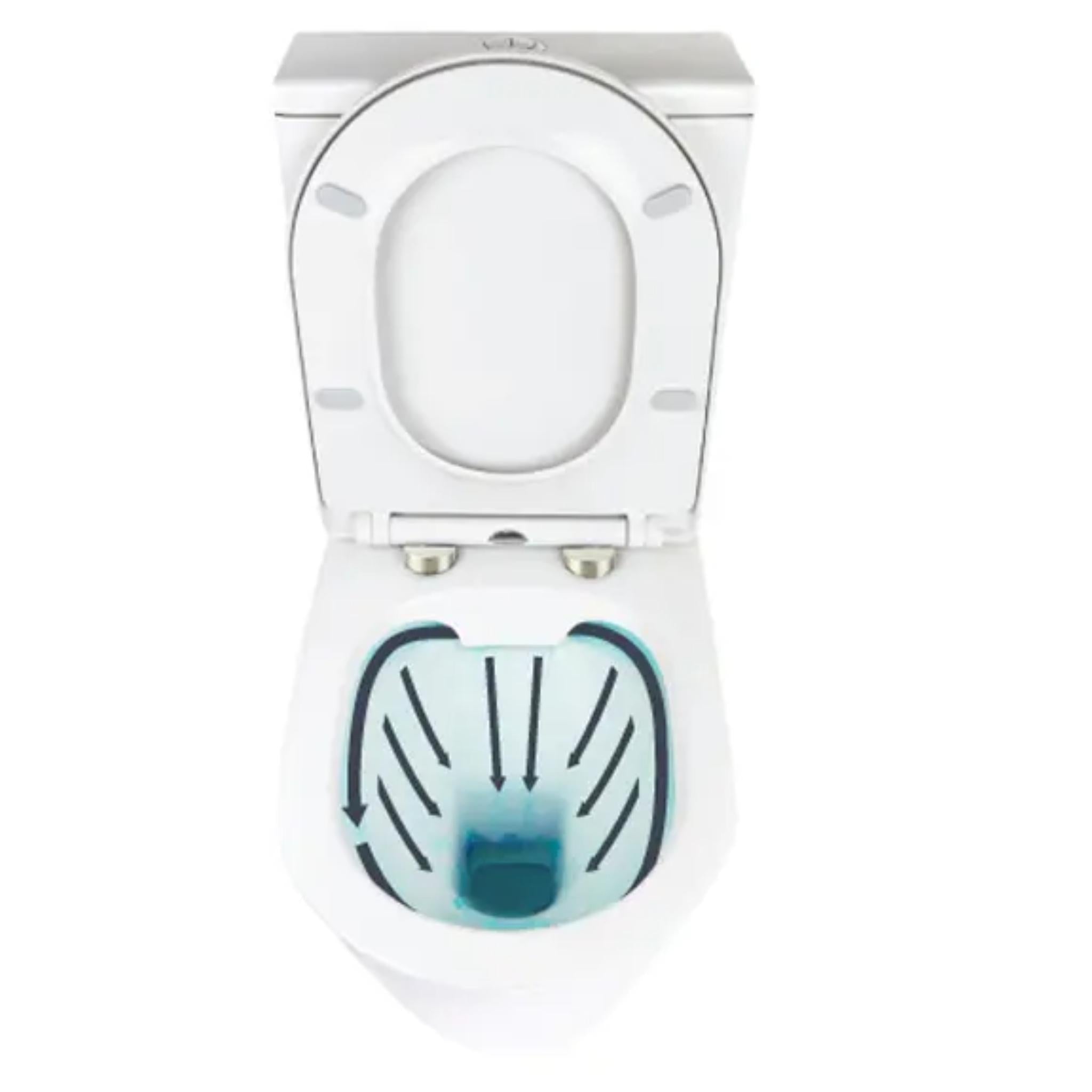 DECINA RENEE RIMLESS UNIVERSAL BACK-TO-WALL TOILET SUITE GLOSS WHITE