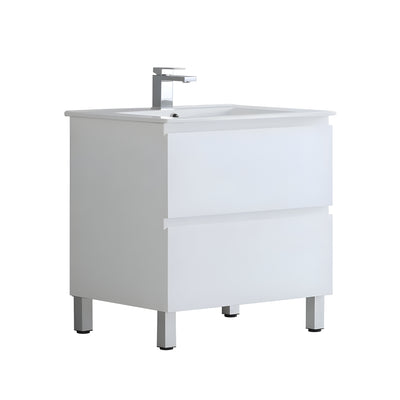 CETO REVIVE MATTE WHITE 1500MM SINGLE BOWL FLOOR STANDING VANITY