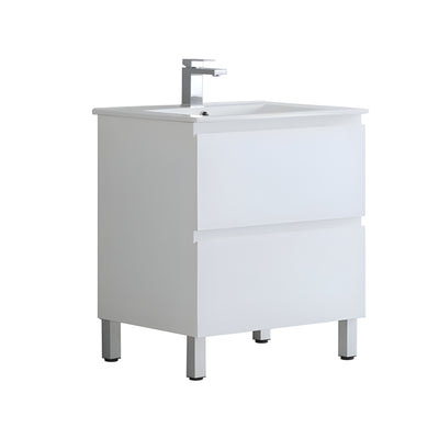 CETO REVIVE MATTE WHITE 750MM SINGLE BOWL FLOOR STANDING VANITY