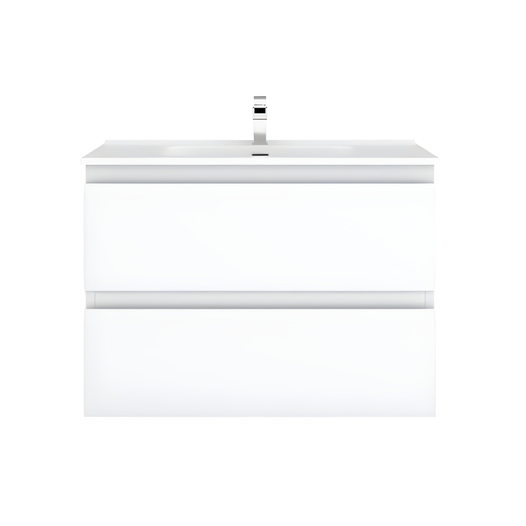 CETO REVIVE MATTE WHITE 900MM SPACE SAVING SINGLE BOWL WALL HUNG VANITY