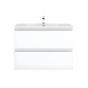 CETO REVIVE MATTE WHITE 900MM SPACE SAVING SINGLE BOWL WALL HUNG VANITY