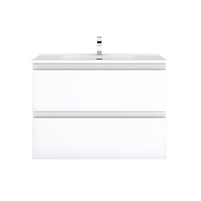 CETO REVIVE MATTE WHITE 900MM SPACE SAVING SINGLE BOWL WALL HUNG VANITY