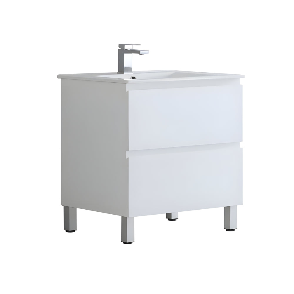 CETO REVIVE MATTE WHITE 900MM SINGLE BOWL FLOOR STANDING VANITY