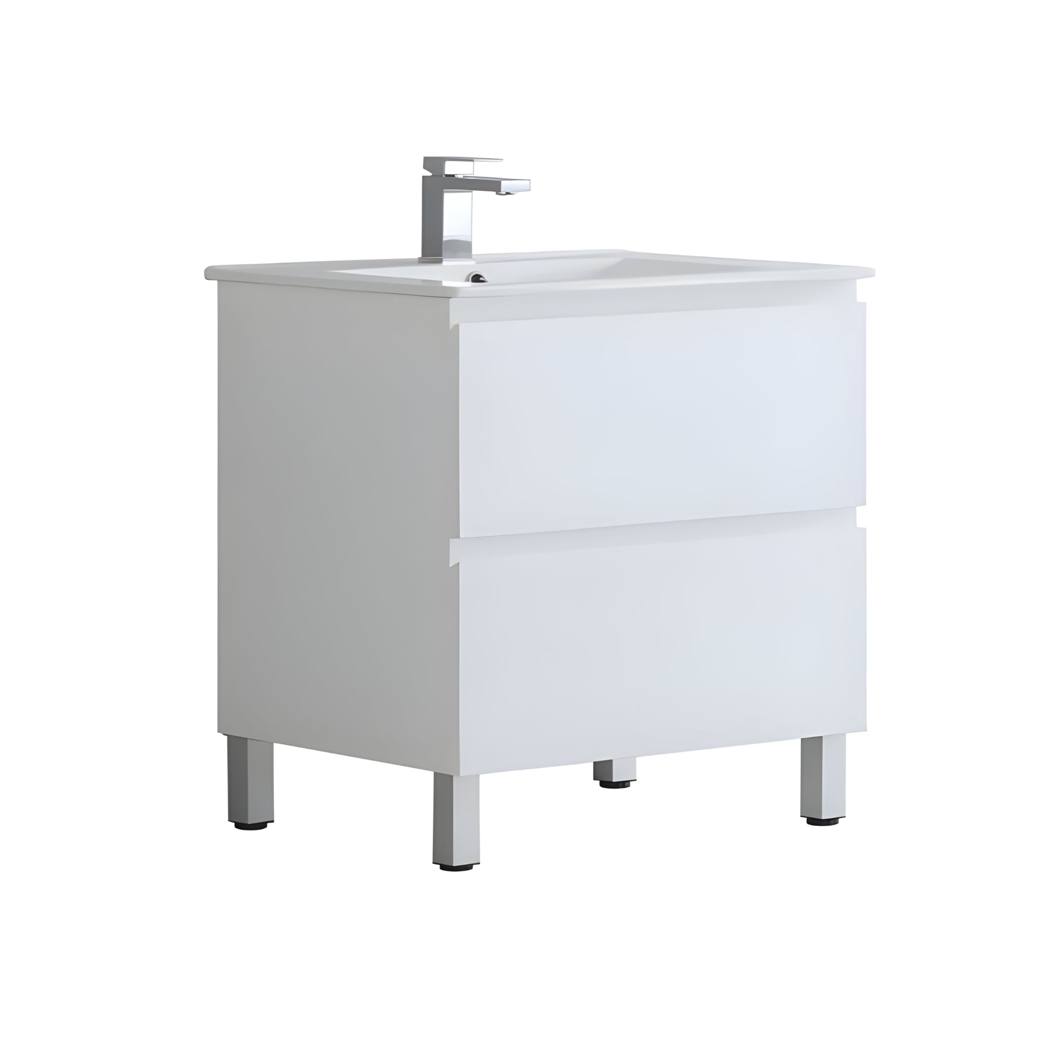 CETO REVIVE MATTE WHITE 900MM SINGLE BOWL FLOOR STANDING VANITY