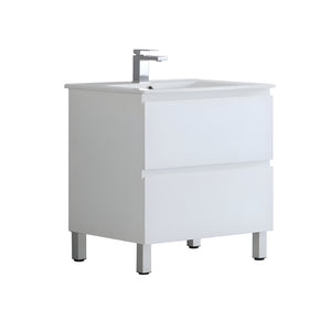 CETO REVIVE MATTE WHITE 900MM SINGLE BOWL FLOOR STANDING VANITY