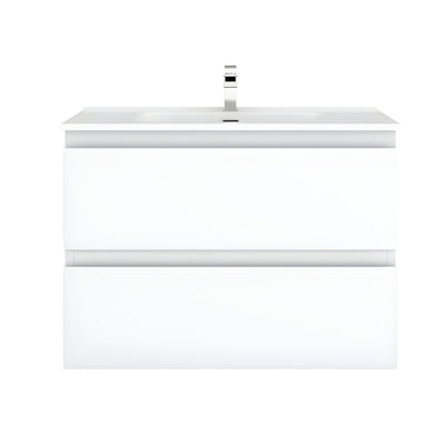 CETO REVIVE MATTE WHITE 900MM SINGLE BOWL WALL HUNG VANITY