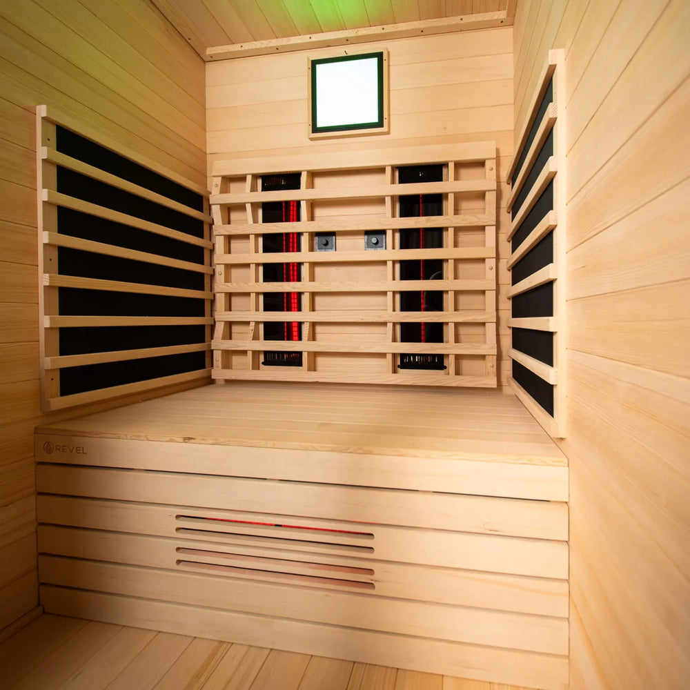 REVEL ECLIPSE 2 PERSON FULL SPECTRUM LOW EMF INFRARED CABIN SAUNA