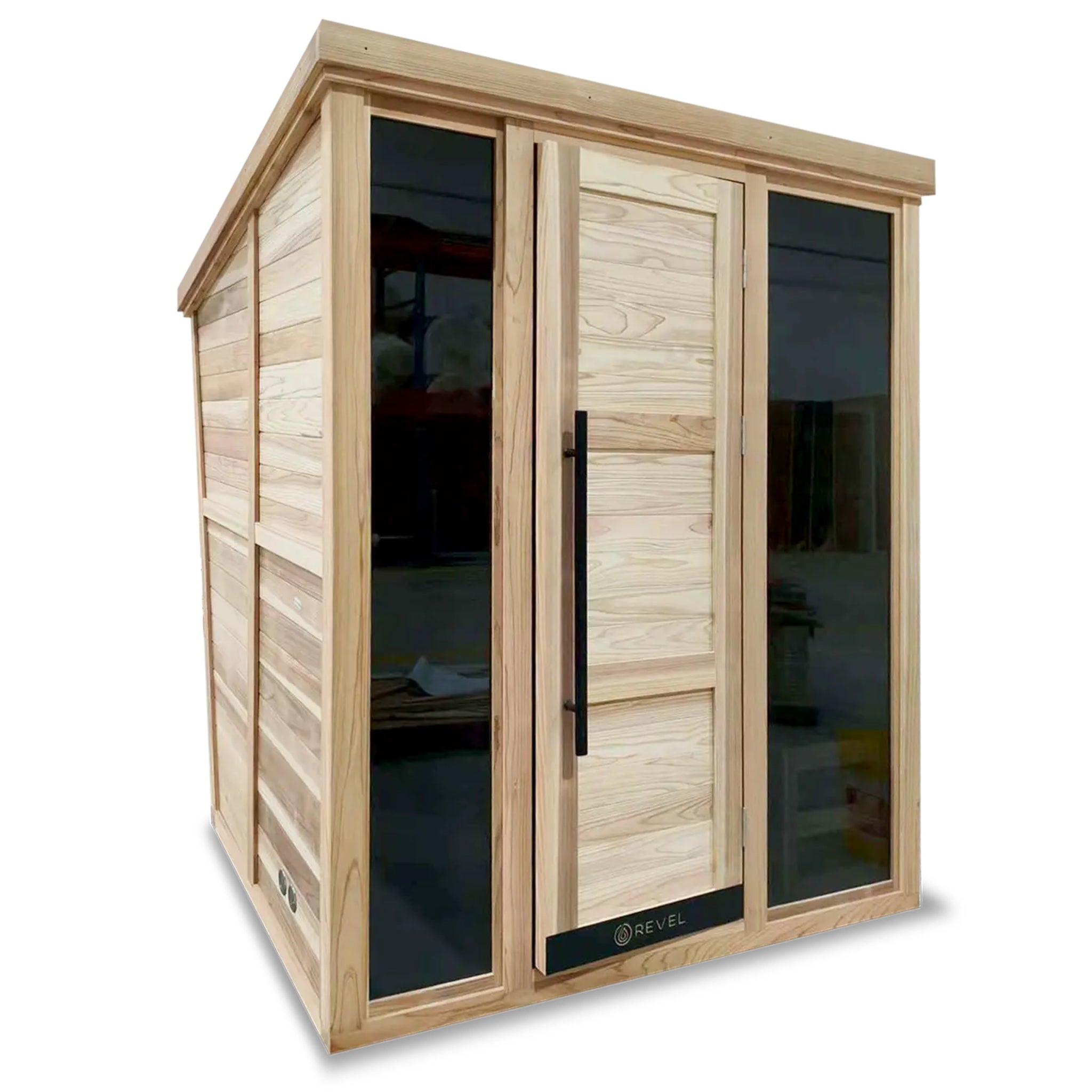 REVEL SOLARIS 4 PERSON FINNISH STYLE TRADITIONAL INDOOR AND OUTDOOR CABIN SAUNA
