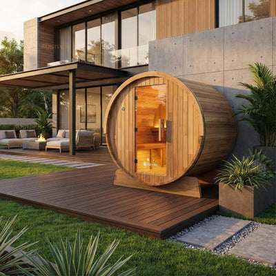 REVEL EDENVIEW 4 PERSON OUTDOOR BARREL SAUNA