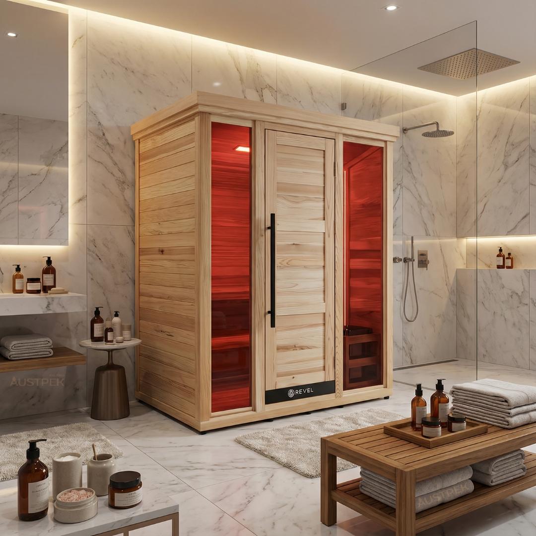 REVEL SOLARIS 4 PERSON FINNISH STYLE TRADITIONAL INDOOR AND OUTDOOR CABIN SAUNA