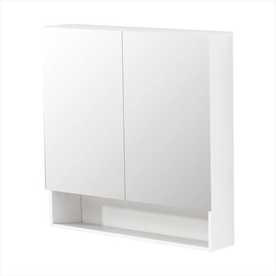 CETO REVIVE MATTE WHITE MIRROR SHAVING CABINET 750X750MM