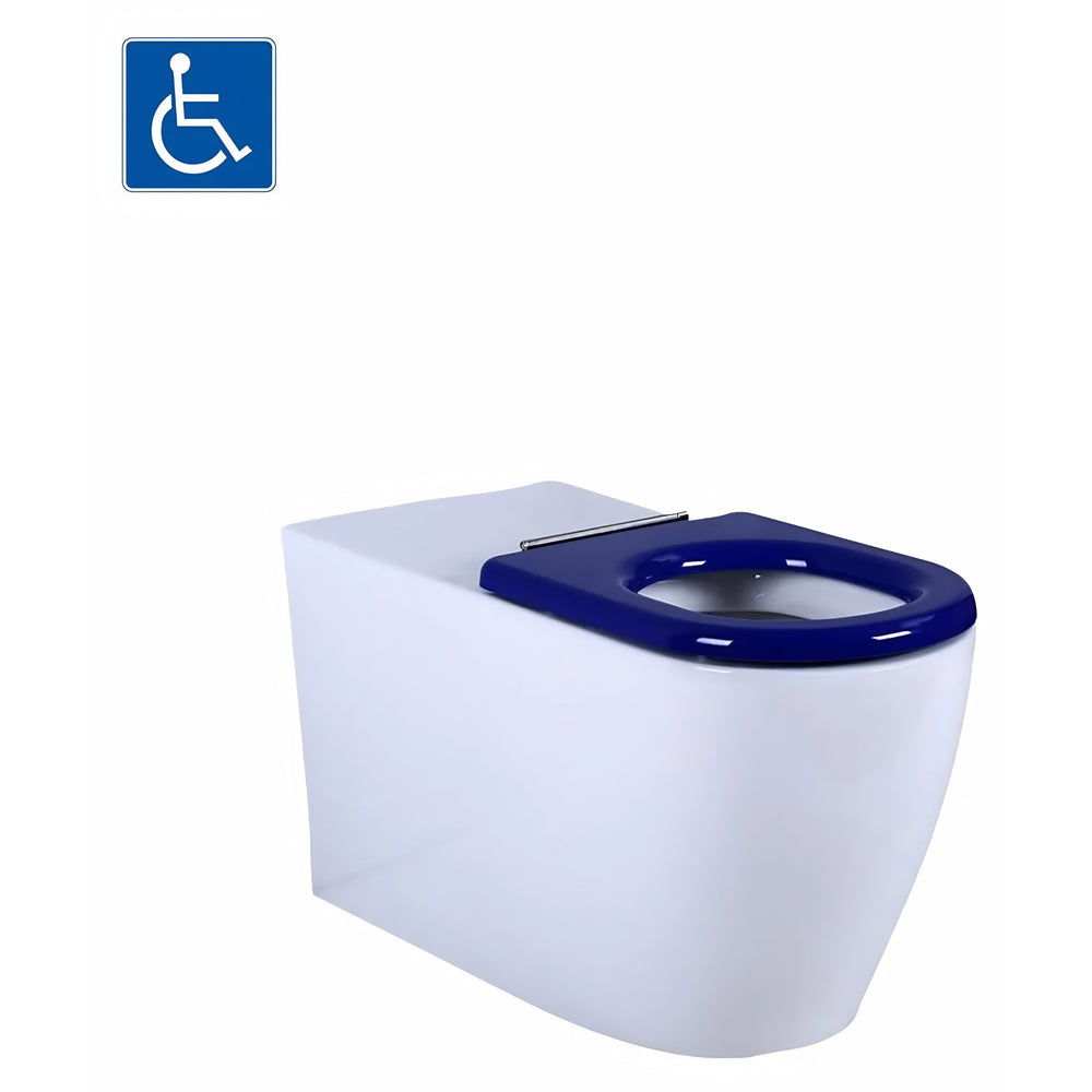 VITO EVIDA DISABLE WALL FACED TOILET SUITE WITH R&T IN WALL CISTERN PACKAGE GLOSS WHITE