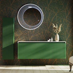 BELBAGNO RIMINI RAIN FOREST 1400MM SINGLE BOWL WALL HUNG VANITY AND BASIN