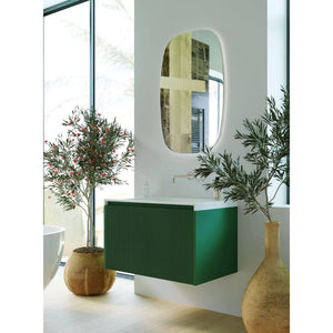 BELBAGNO RIMINI RAIN FOREST 800MM SINGLE BOWL WALL HUNG VANITY AND BASIN