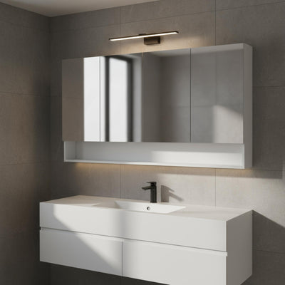 POSEIDON RIVA WHITE MIRROR SHAVING CABINET 1480X750MM