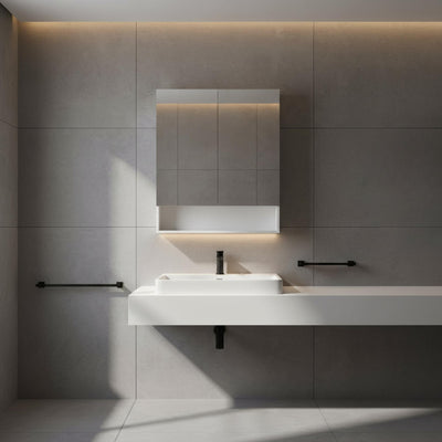 POSEIDON RIVA WHITE MIRROR SHAVING CABINET 600X750MM