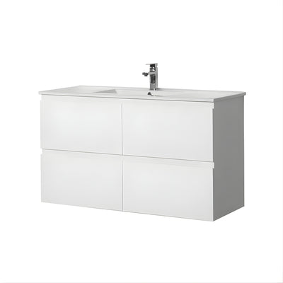 POSEIDON RIVA GLOSS WHITE 1200MM WALL HUNG VANITY