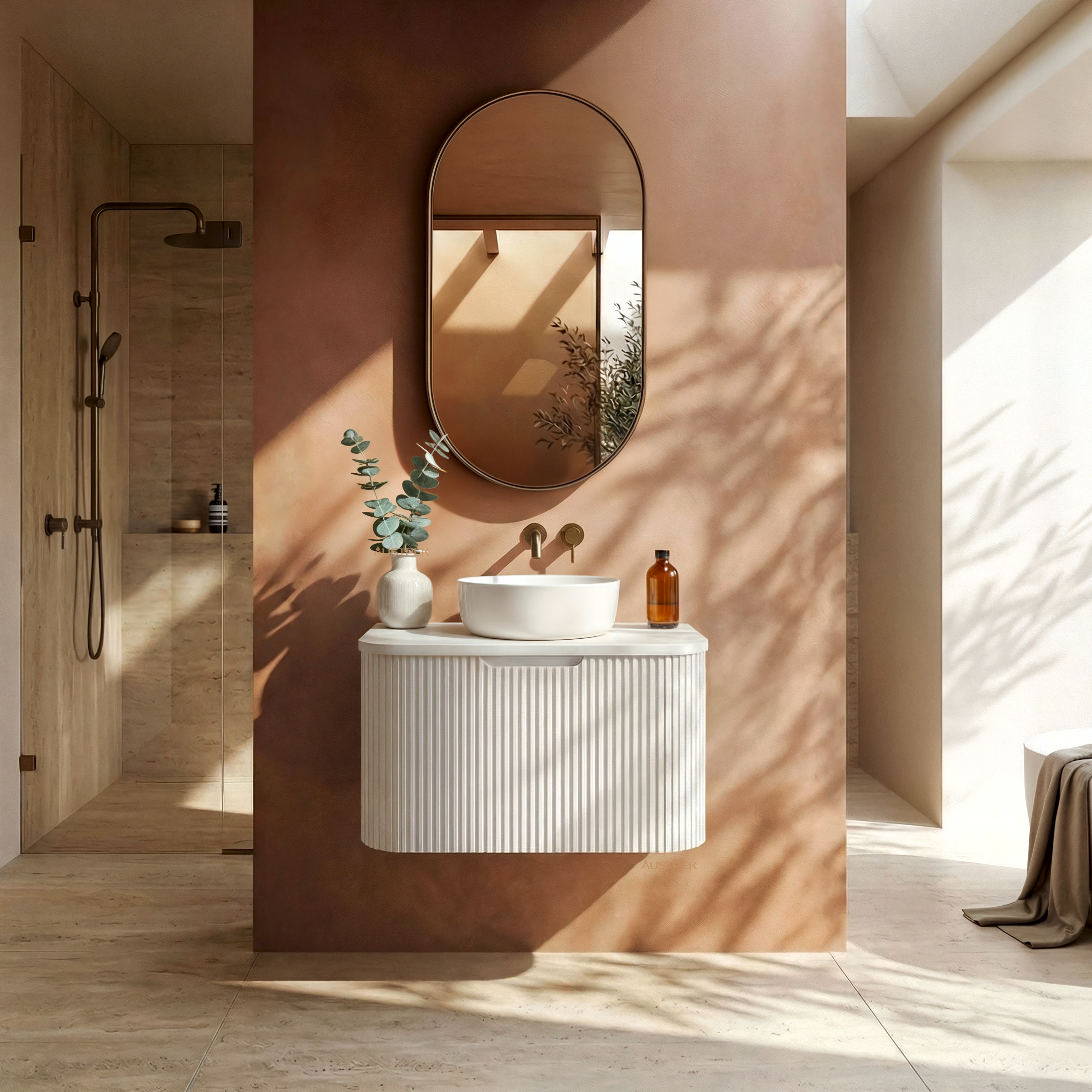 RIVA BERGEN MATTE WHITE 750MM SINGLE BOWL WALL HUNG VANITY