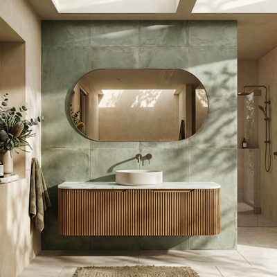 RIVA BERGEN SOLID TIMBER 1500MM SINGLE BOWL WALL HUNG VANITY