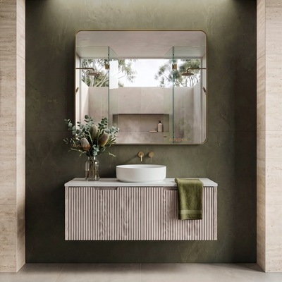 RIVA VIENNA WHITE OAK 1200MM SINGLE BOWL WALL HUNG VANITY