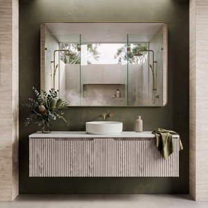 RIVA VIENNA WHITE OAK 1500MM SINGLE BOWL WALL HUNG VANITY