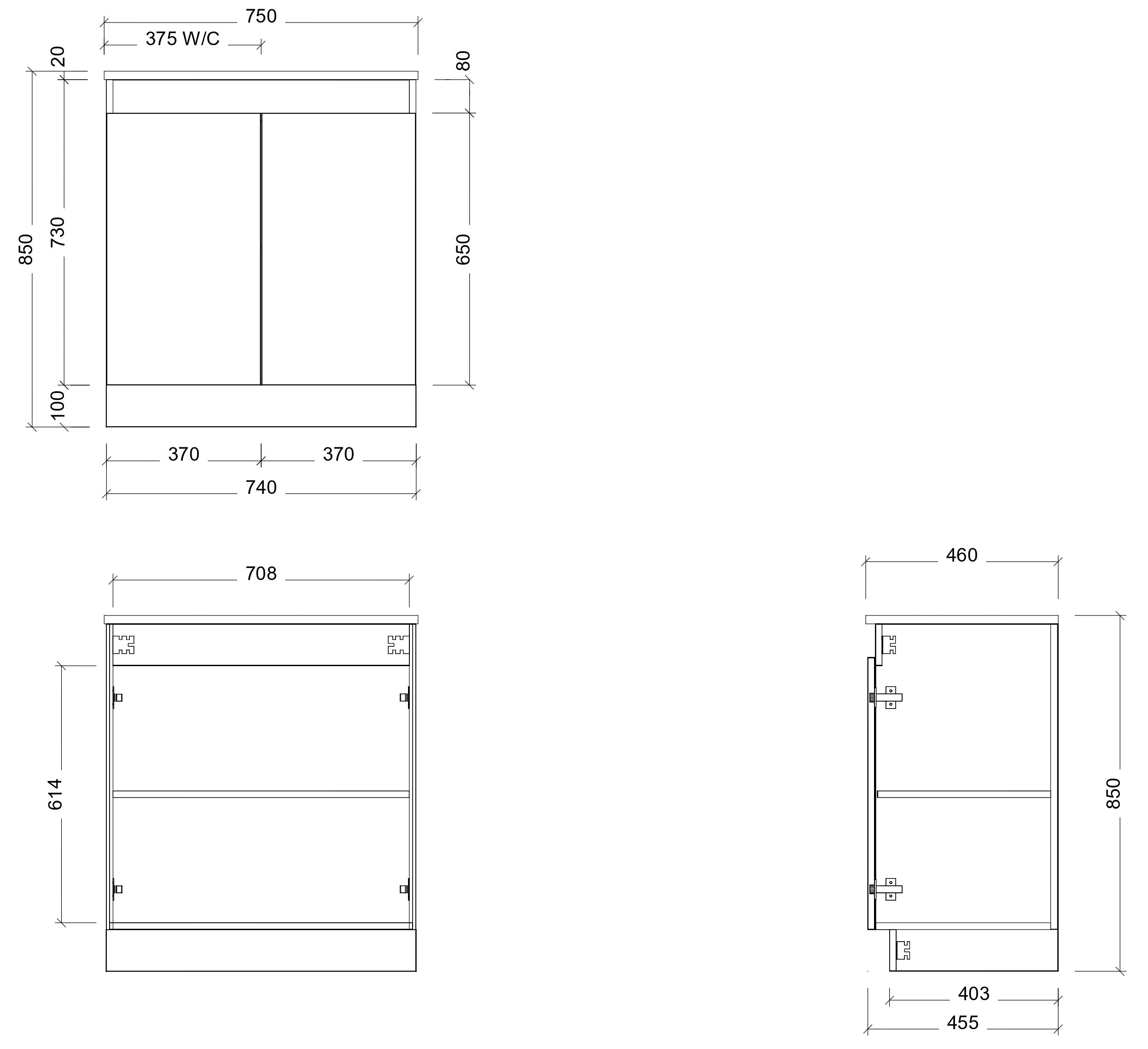 TIMBERLINE ROCKFORD CUSTOM FLOOR STANDING VANITY (ALL SIZING)