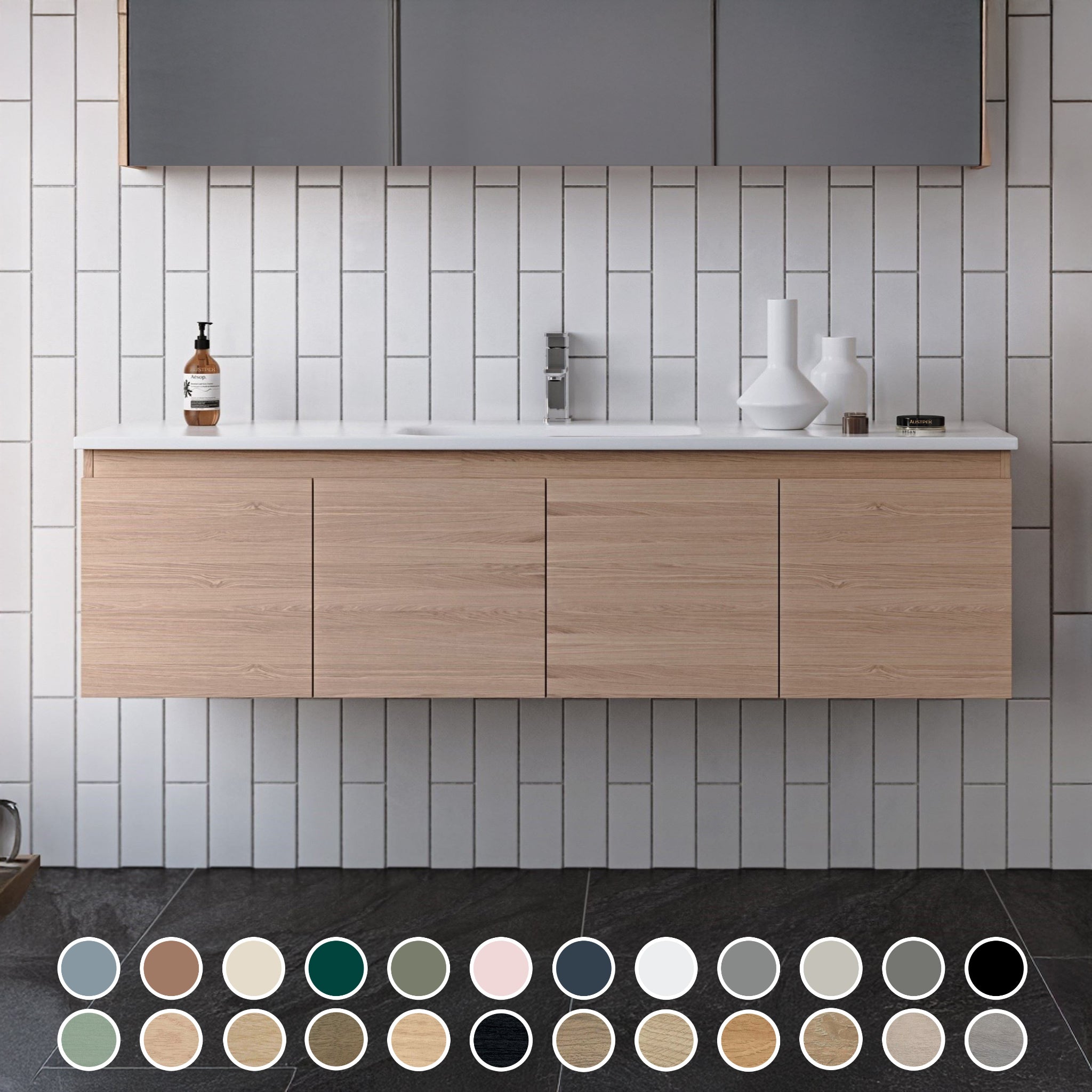 TIMBERLINE ROCKFORD CUSTOM WALL HUNG VANITY (ALL SIZING)