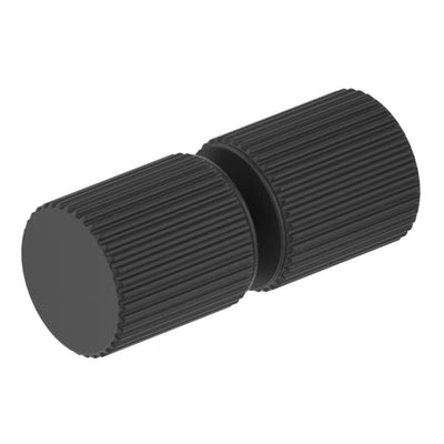 BELLA VISTA ROUND FLUTED SHOWER SCREEN HANDLE BLACK