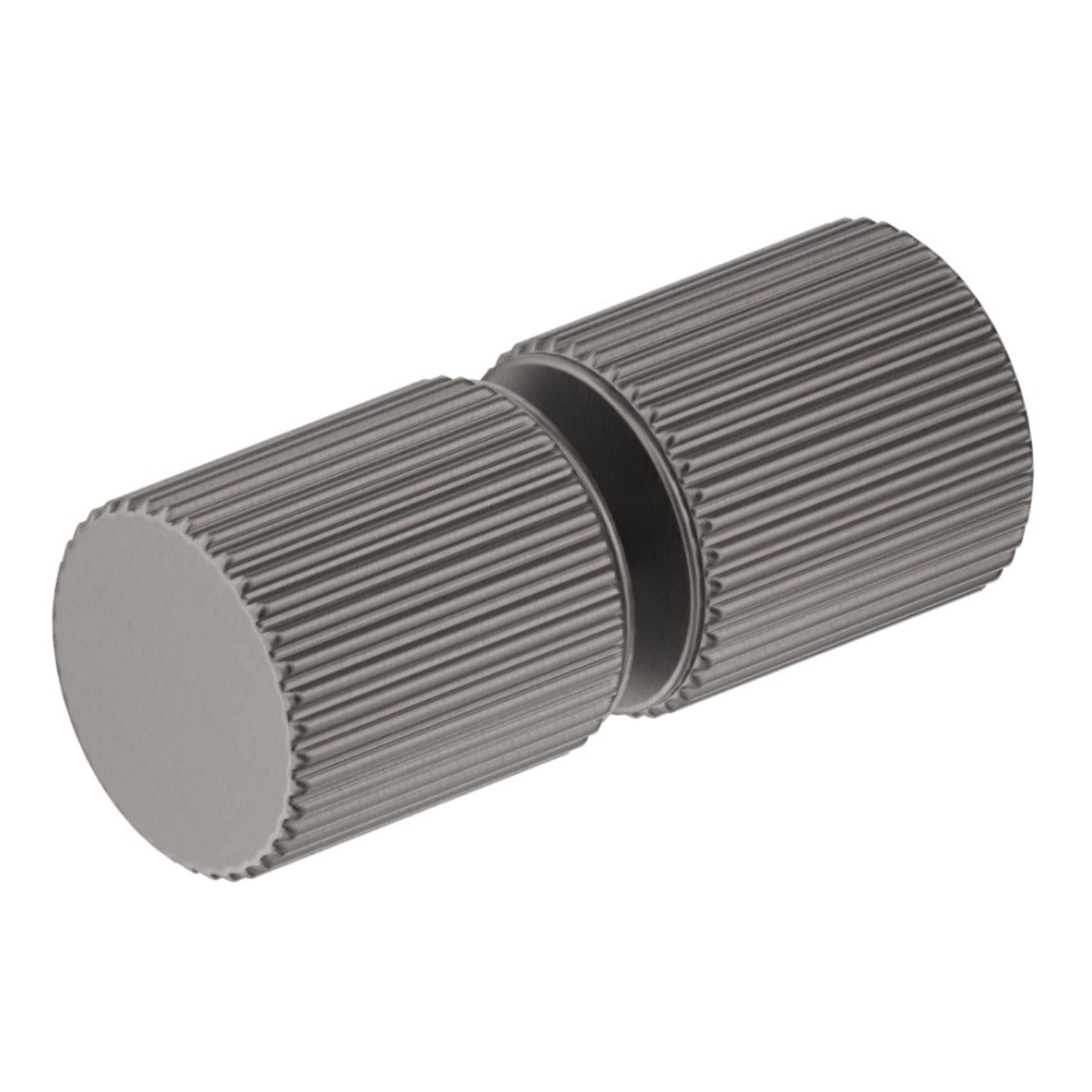 BELLA VISTA ROUND FLUTED SHOWER SCREEN HANDLE GUNMETAL