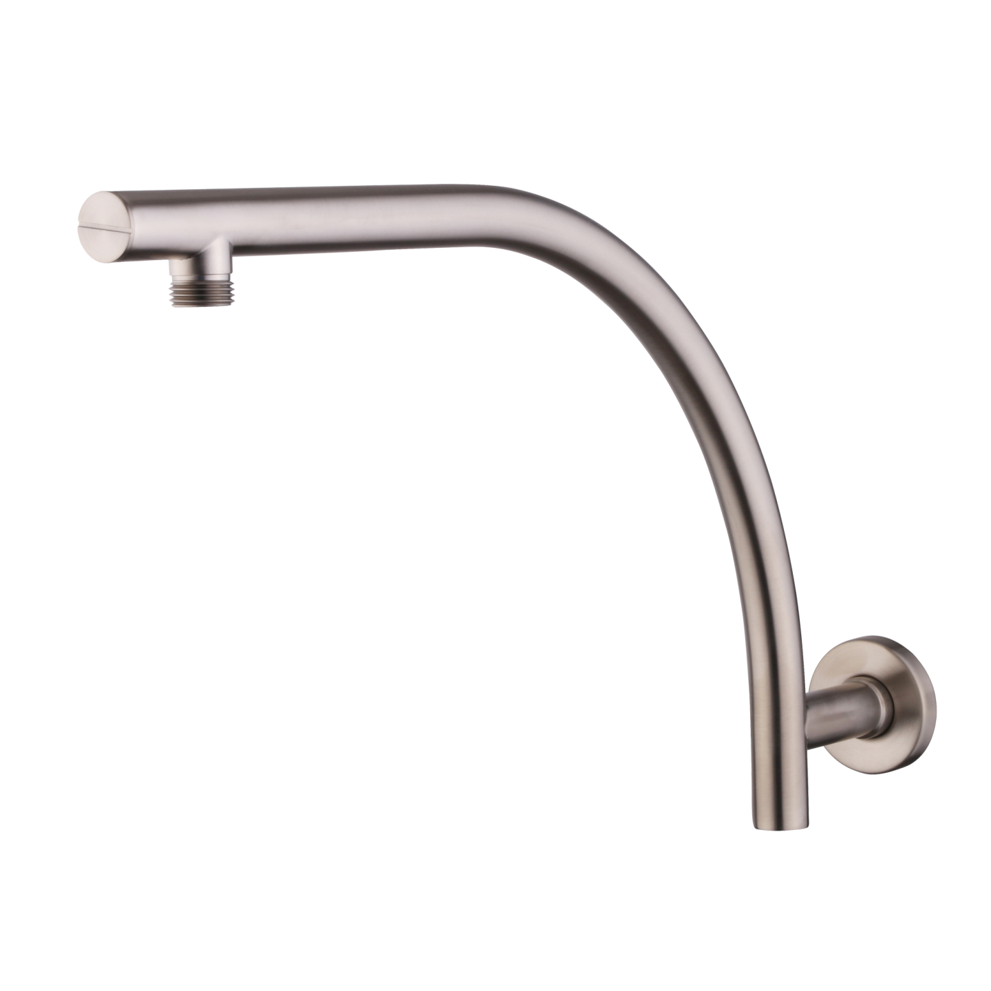 OLIVERI ROME RAISED WALL MOUNTED SHOWER ARM BRUSHED NICKEL 400MM