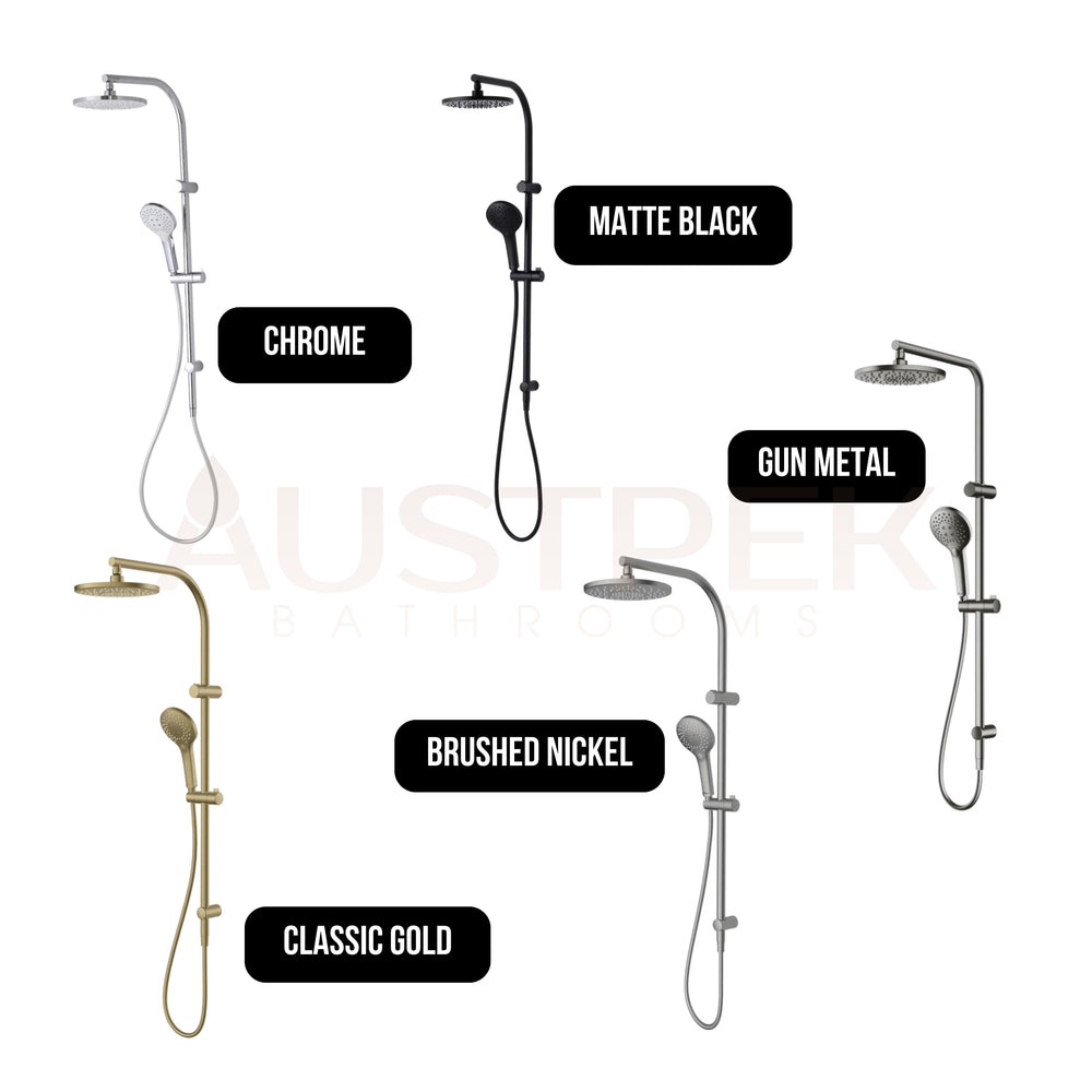 OLIVERI ROME DUAL SHOWER SET GUN METAL