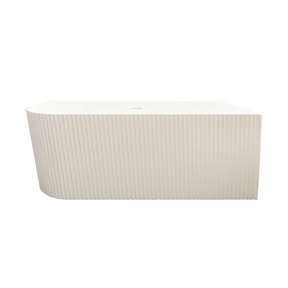 MERCIO ROSE V-GROOVE RIGHT CORNER BATHTUB MATTE WHITE (AVAILABLE IN 1500MM AND 1700MM)