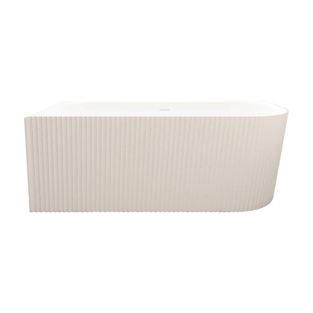 MERCIO ROSE V-GROOVE LEFT CORNER BATHTUB MATTE WHITE 1700MM