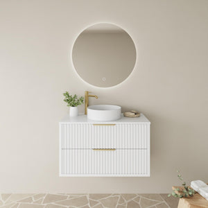 CETO ROME MATTE WHITE 750MM SINGLE BOWL WALL HUNG VANITY