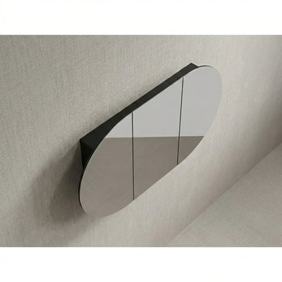 INFINITY ROSY SEMI MATTE BLACK SHAVING CABINET 1200X750MM