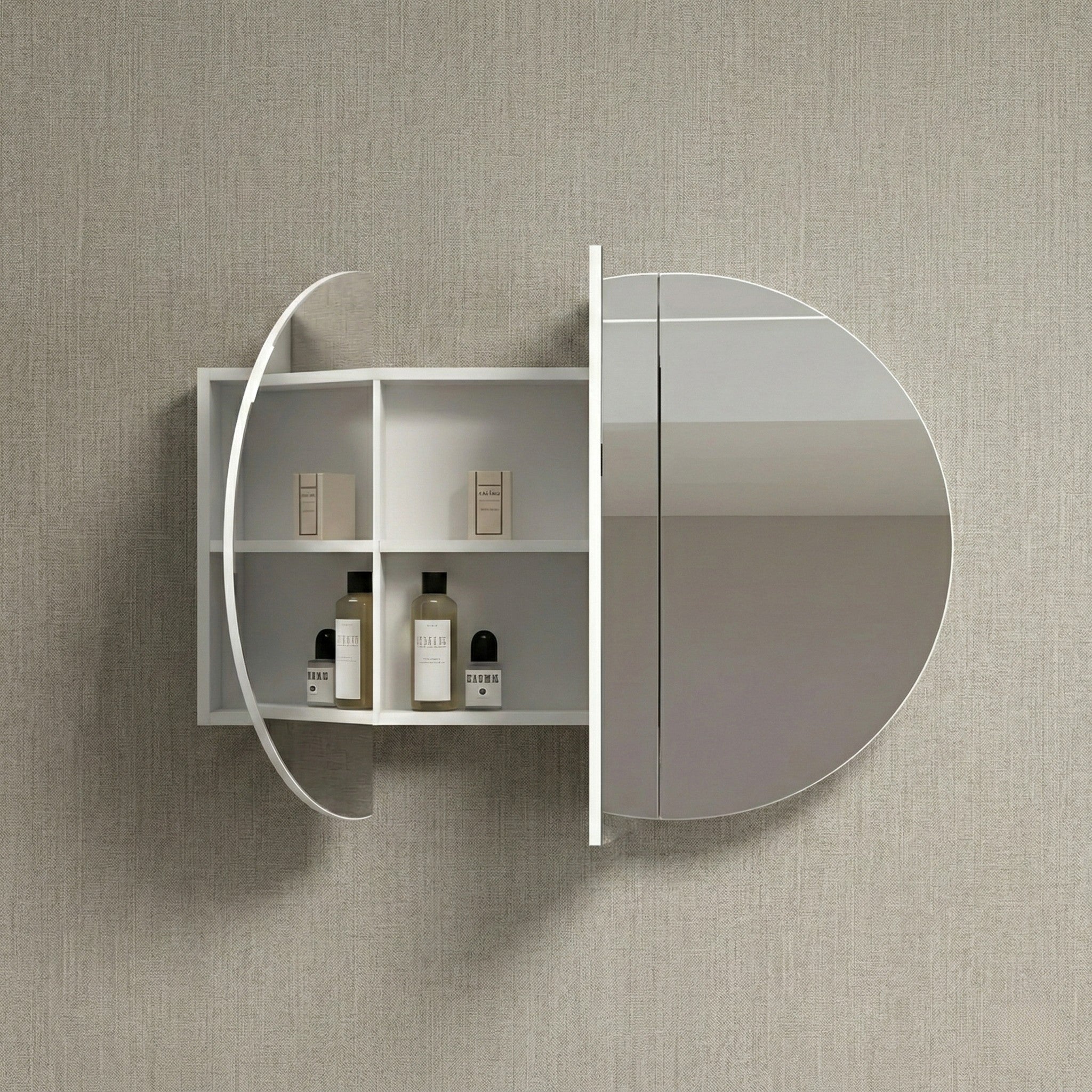 INFINITY ROSY SEMI MATTE WHITE SHAVING CABINET 1200X750MM