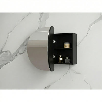 INFINITY ROSY SEMI MATTE BLACK SHAVING CABINET 900X650MM